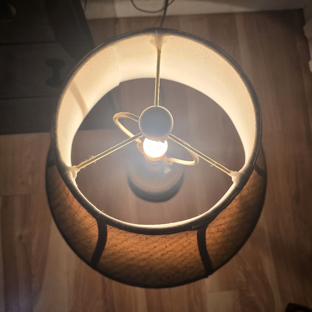 Table Lamp with Patterned Shade